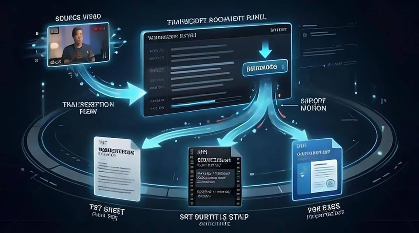 Download a YouTube transcript and export it as TXT, SRT, or PDF
