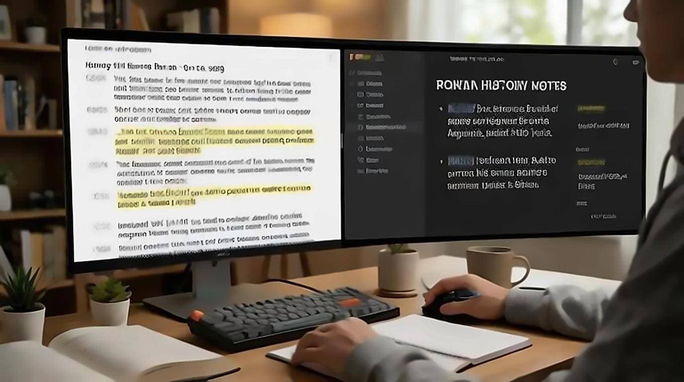 Taking YouTube video notes from an on-page transcript with clickable timestamps